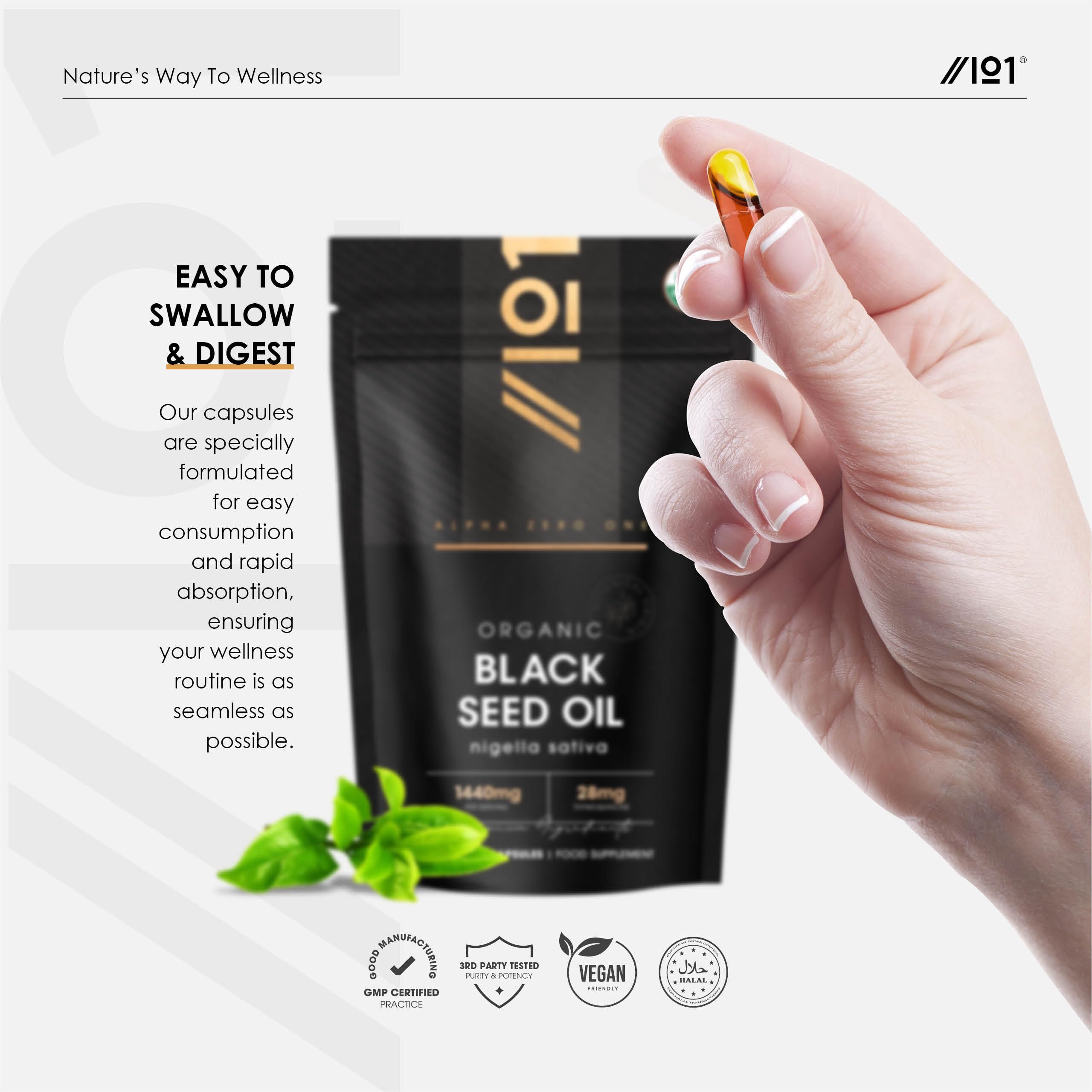 ALPHA01 Organic Black Seed Oil Capsules 1440mg – 4X% Thymoquenine - 120 Count – Ethiopian Nigella Sativa - 100% Cold Pressed & Virgin Cumin Seed Oil — Amazon image 5