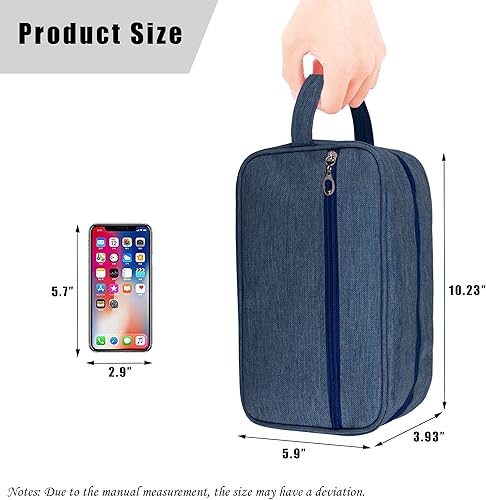 Miniatura 2 de Bolsa de aseo personal, bolsa de viaje de gran capacidad para artículos de tocador, organizador de artículos de tocador de tela Oxford impermeable