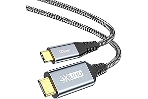 LDLrui USB C to Mini HDMI Cable 3.3Ft Compatible High Speed 4K [4K@60Hz,2K,1080P,3D,ARC]