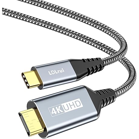 LDLrui USB C to Mini HDMI Cable 3.3Ft Compatible High Speed 4K [4K@60Hz,2K,1080P,3D,ARC]