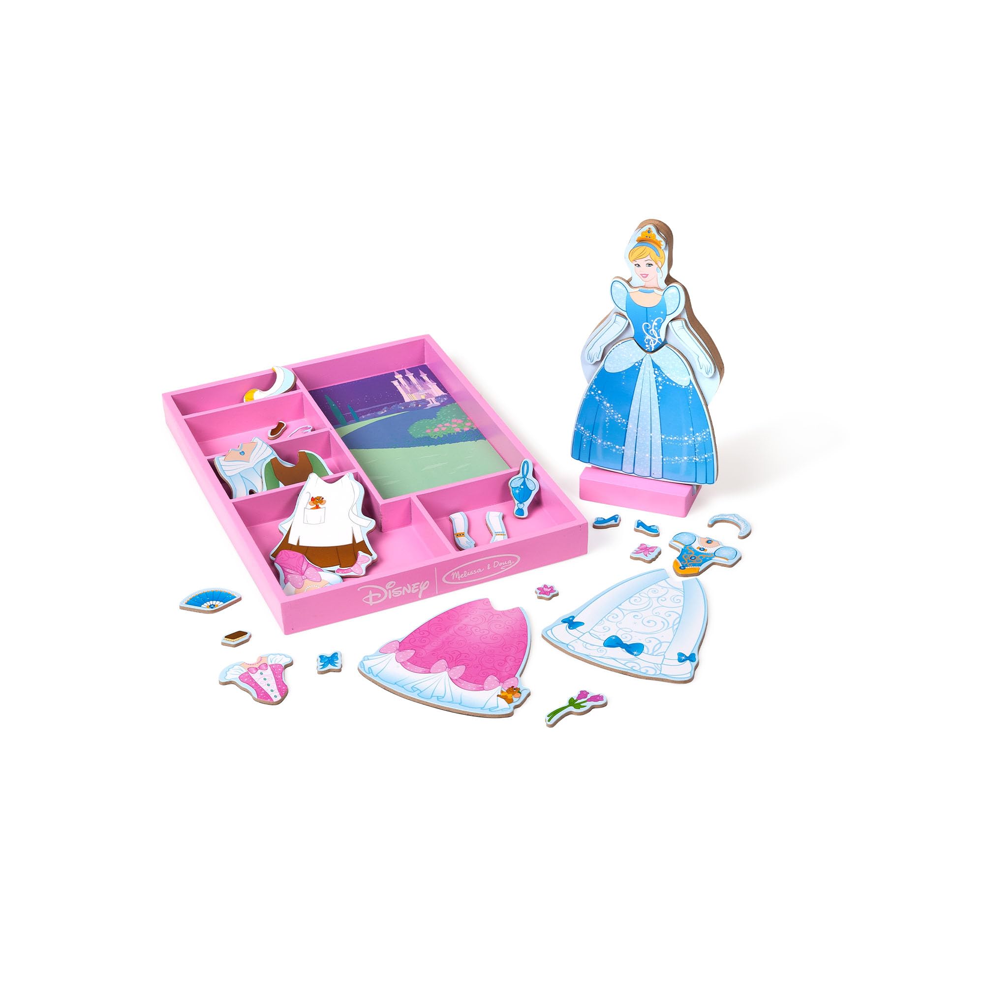 Cinderella Wooden Magnetic Dress-Up Play Set by Melissa & Doug