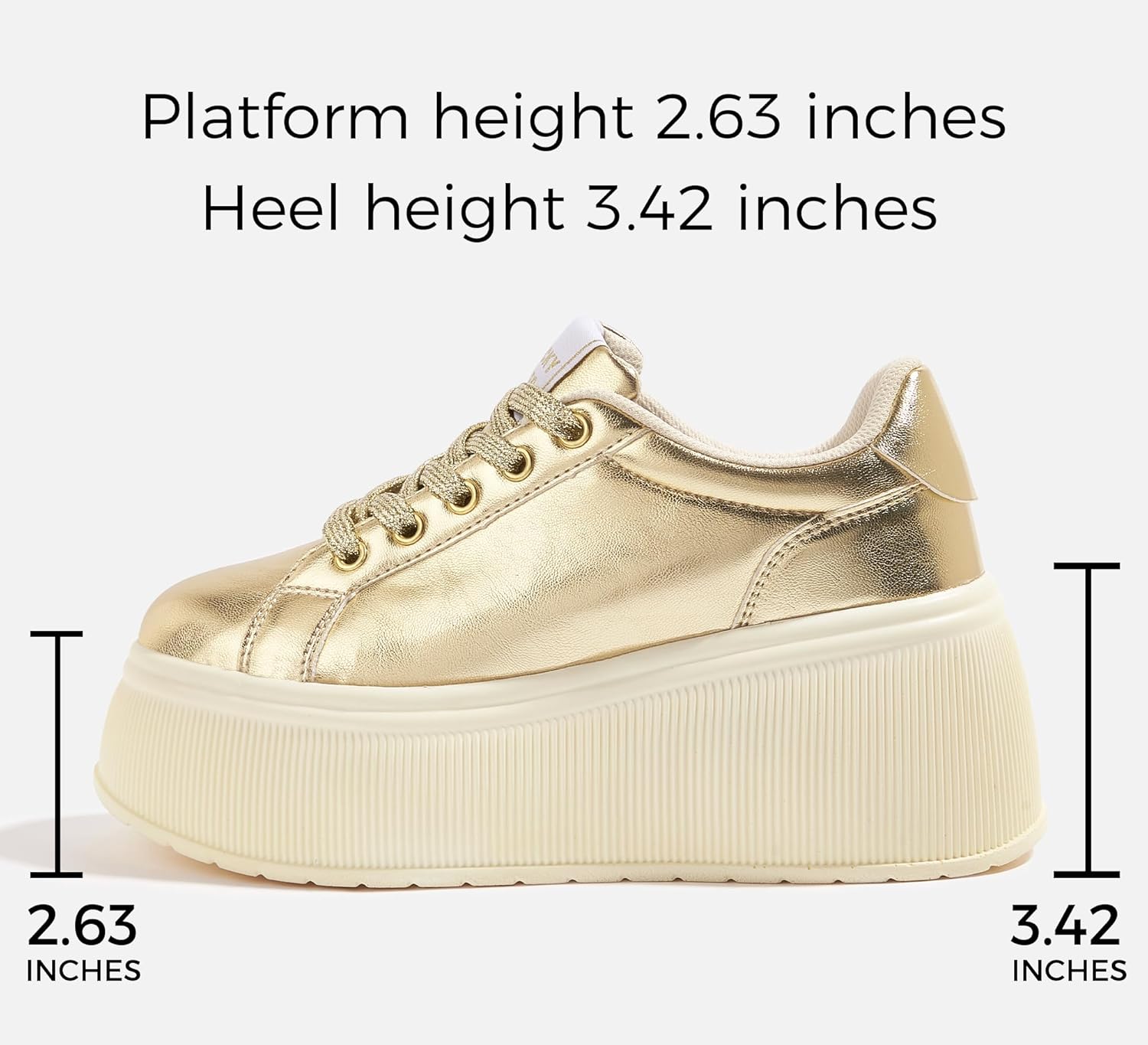 LUCKY STEP Women's Platform Fashion Sneakers Classic Wedge Canvas Casual Low Top Retro Walking Shoes - Image 4