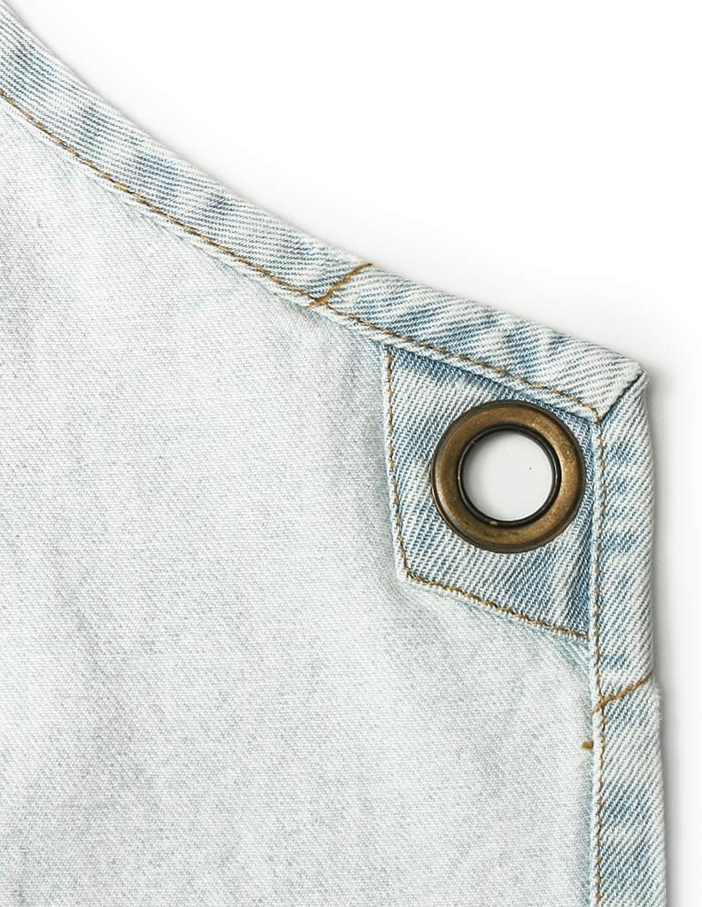 Jeanerlor - Cotton Denim Apron with Pockets Cooking Kitchen Hairdressing Aprons for Women & Men 2 Size