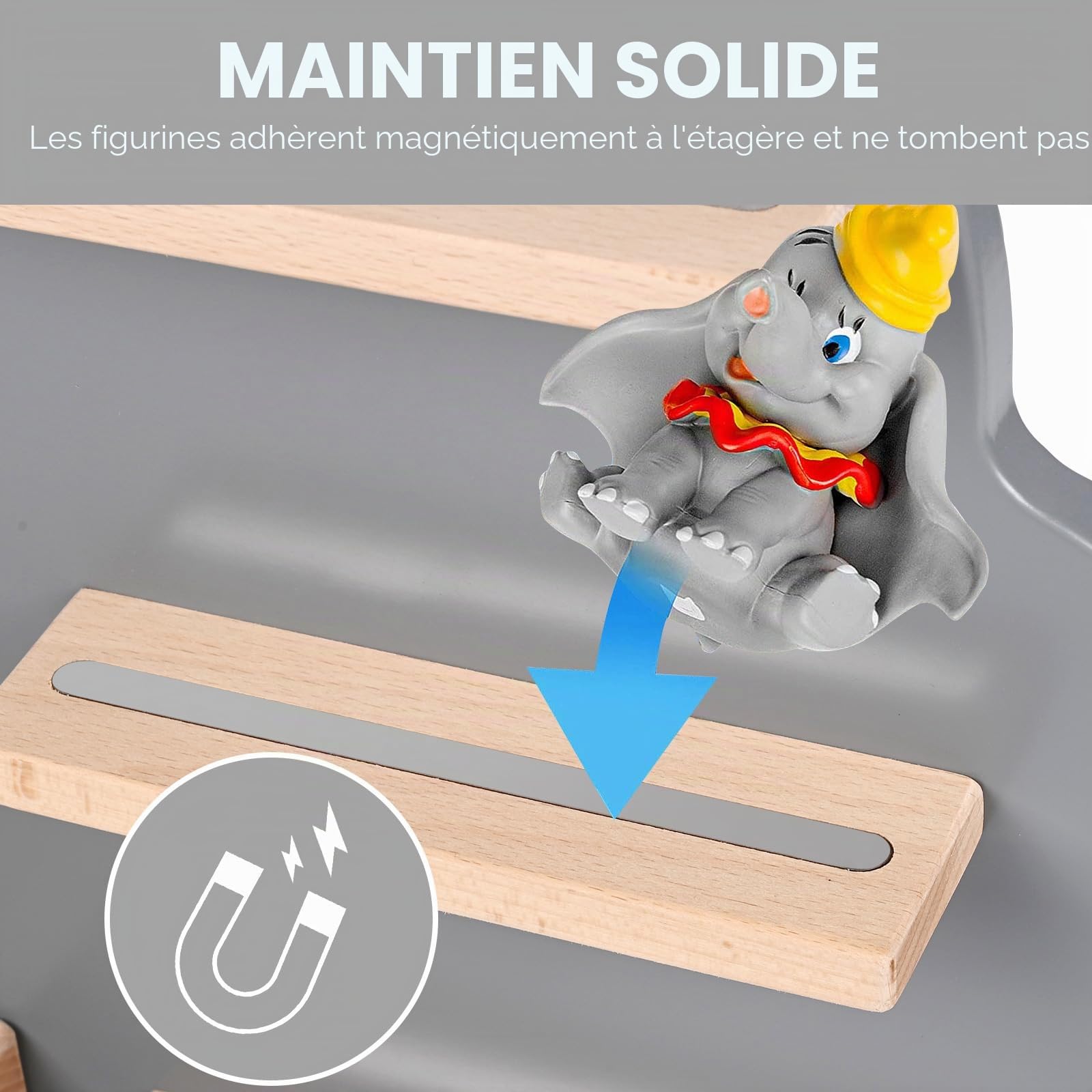 Étagère pour enfant, compatible avec Toniebox et compatible avec Tonies, pour plus de 15 figurines, étagère murale, pour boîte à musique, à jouer et à collectionner, pour chambre d'enfant et de