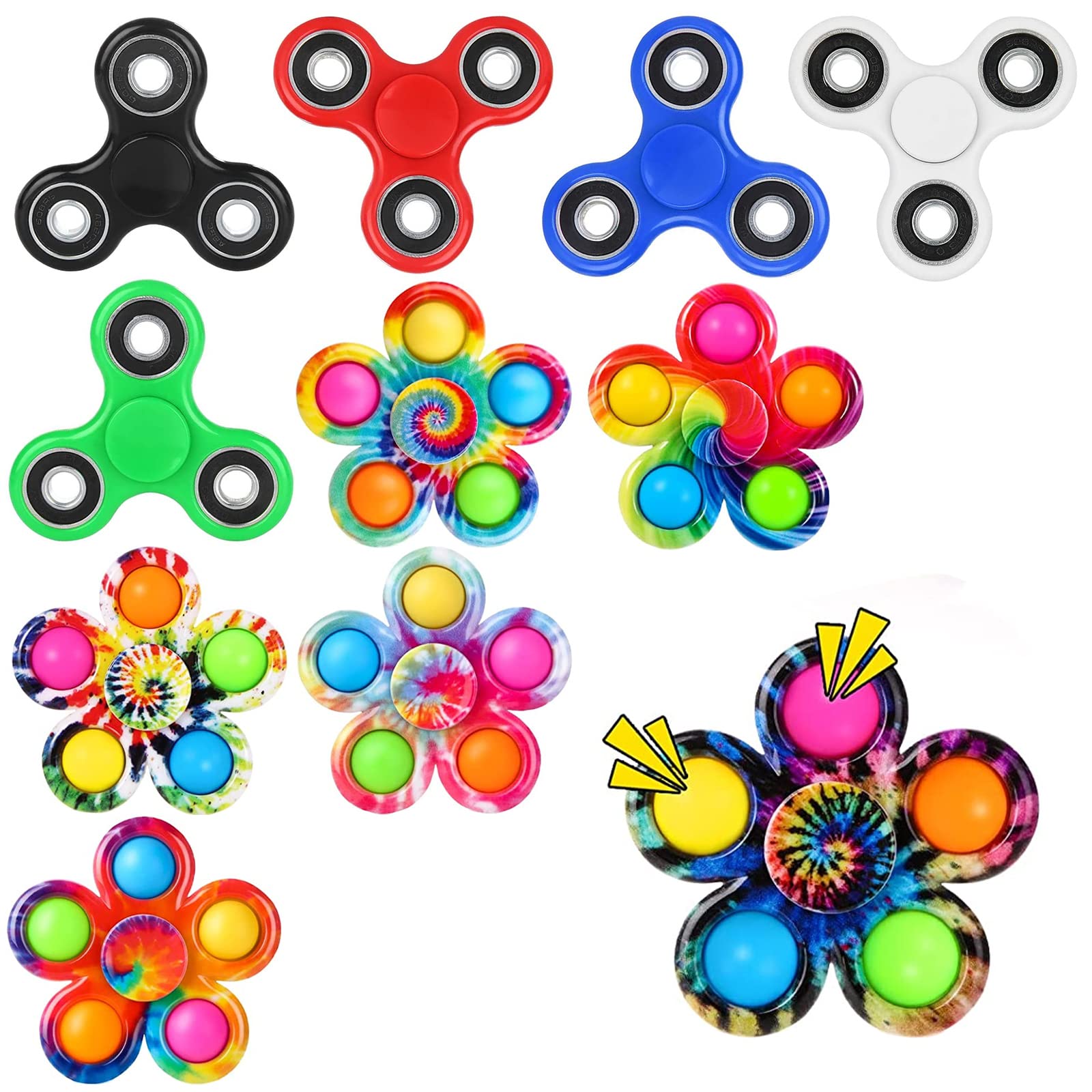 Amazon.com: SCIONE Fidget Toys 11 Pack,Fidget Spinners Pack Gift