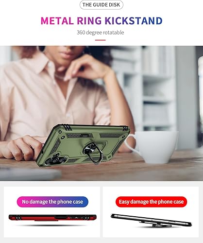 Miniatura 9 de Funda para Galaxy A13 5G, funda para Samsung A13 5G, con protector de pantalla, grado militar 16 pies, funda protectora a prueba de caídas con