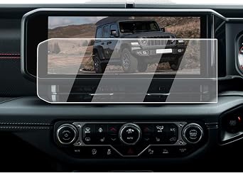 ECOZEN 2024 2025 New Jeep Wrangler JL JT 4XE Car Navigation Protective Film 12.3 Inch Tempered Glass Film for JEEP Wrangler Navigation Film Display Audio 9H Anti-Scratch Ultra Clear Fingerprint