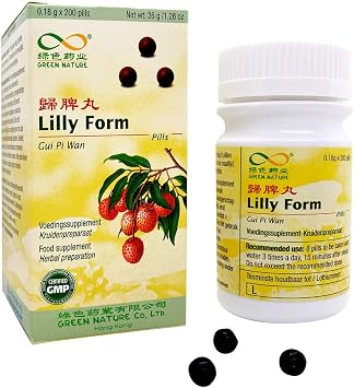 Gui Pi Wan (Lilly Form) TCM Kräuterformel 200 Pillen Green Nature