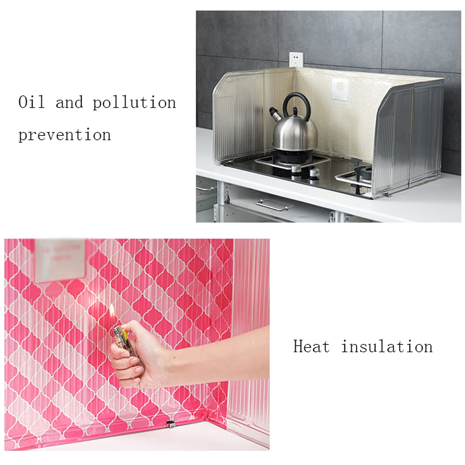 Escudo de salpicaduras 3 lados Anti Splatter Shield Guard Splatter Splatter Splatter Splatter Pantalla de la pantalla de aluminio Bloque de aceite de aceite Barrera de aceite a prueba de aceite Herram