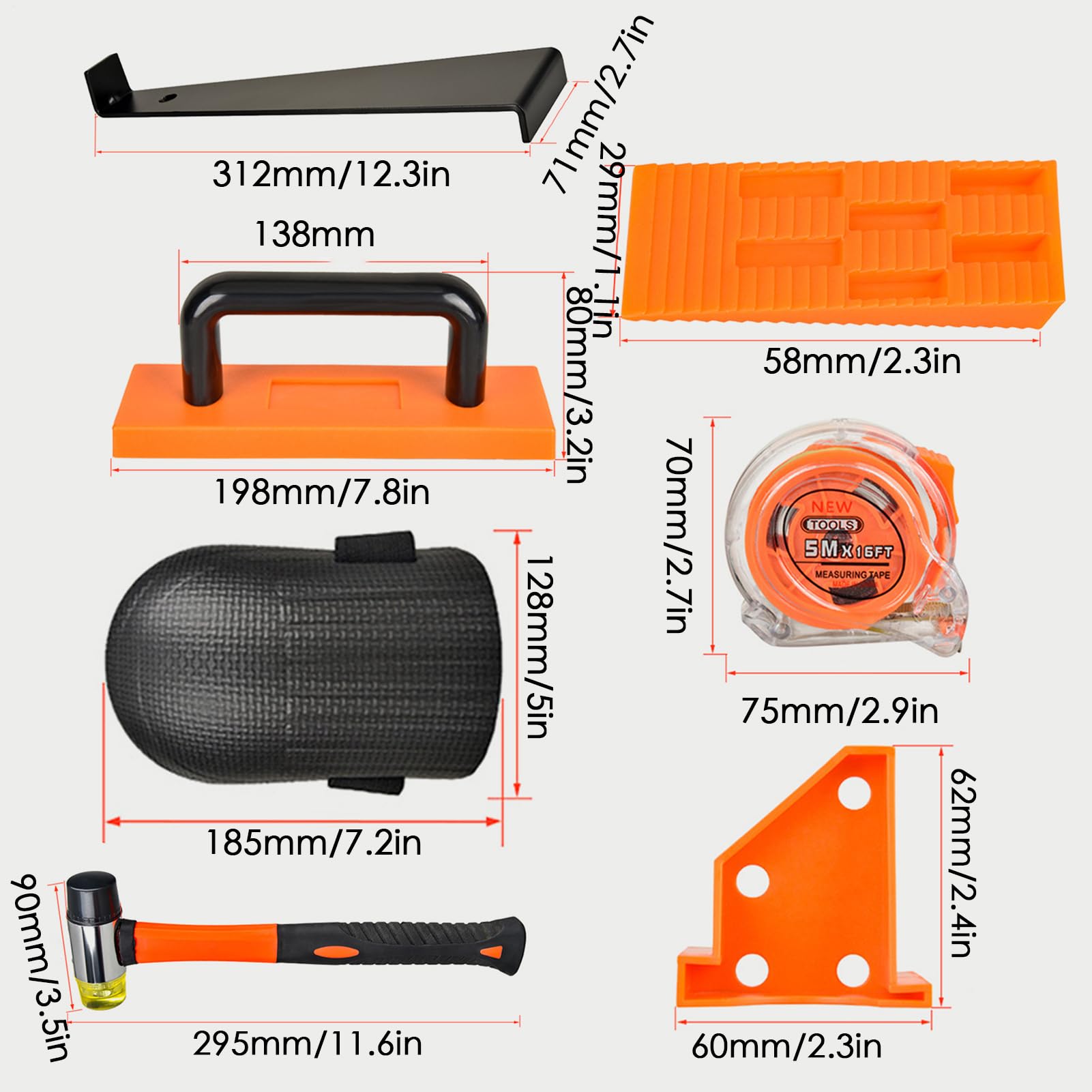 Kit de reparación de laminado: herramientas para suelos de madera, juego práctico de corrección de arañazos | Herramientas de pavimentación duraderas, kits de mantenimiento de tablas profesionales