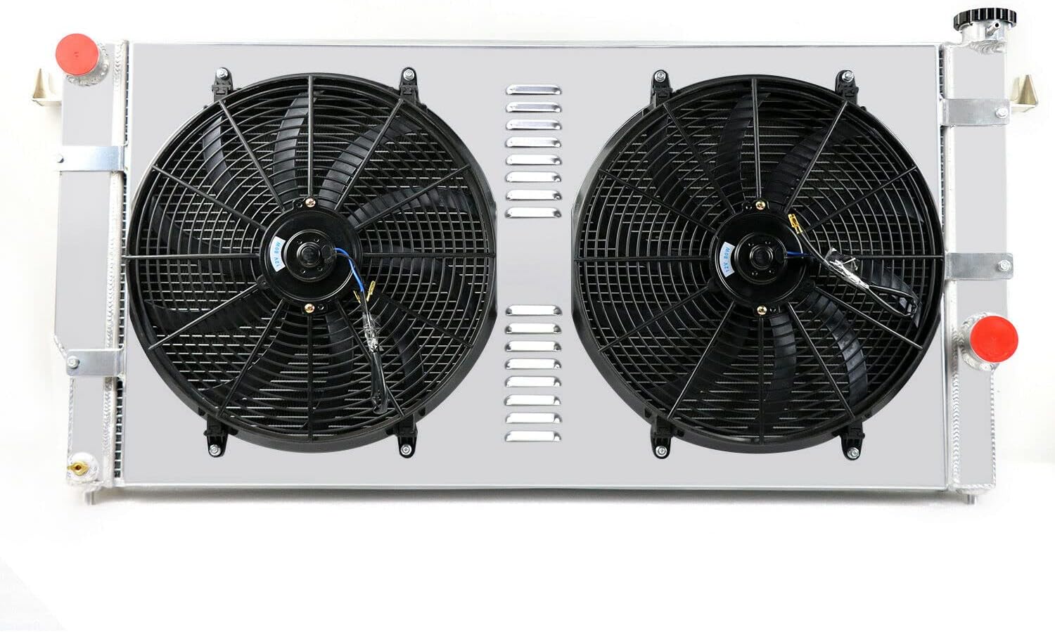 3 Row Aluminum Radiator for 1994-2002 Dodge Ram 2500/Ram 3500 Cummins 5.9L Turbo L6 Diesel 1995 1996 1997 1998 1999 2000 2001,Full Aluminum Radiators+Shroud Fan+Relay