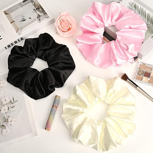 Miniatura 9 de Coleteros de seda de 95 pulgadas de gran tamaño coleteros gigantes de seda coleteros de satén extragrandes gruesos elásticos y esponjosos para