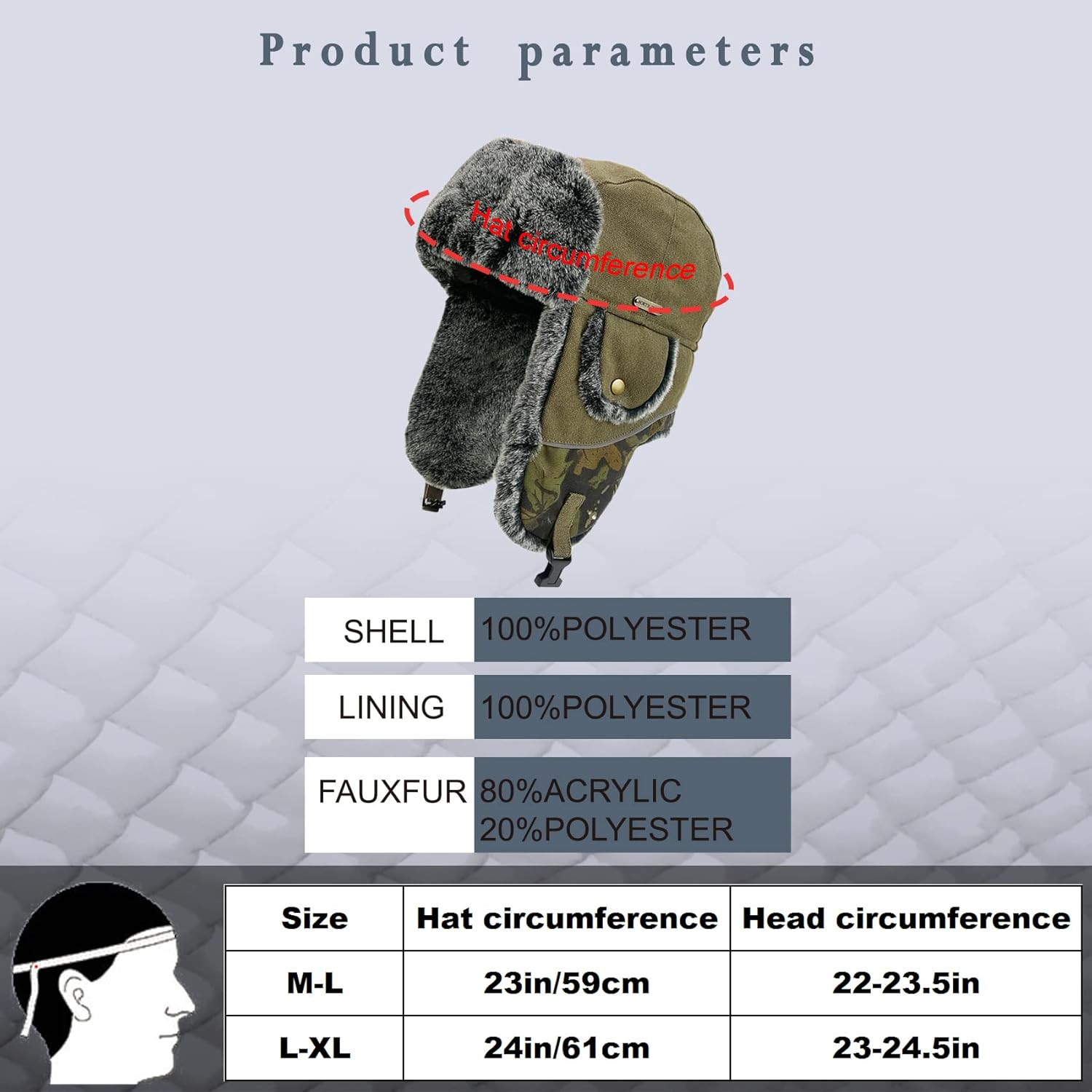 Unisex Winter Trapper Hat Cold Proof Keep Warm Hat with Ear Flaps for Hunting Skiing Trooper Winter Outdoor Activities - Image 5