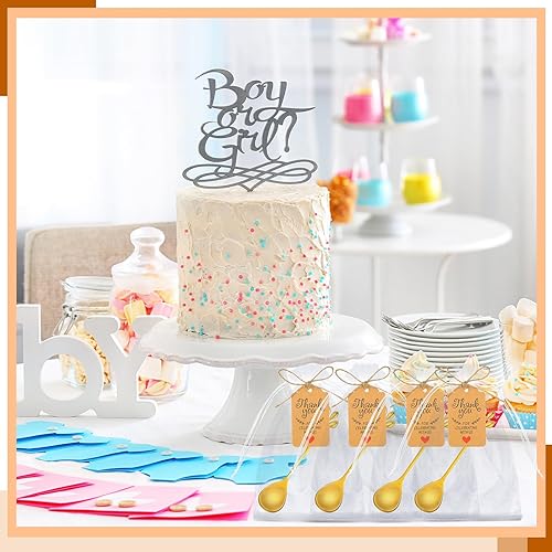 Miniatura 6 de Dandat 50 juegos de cucharas de té para fiestas, cucharas de té doradas a granel para invitados, incluye mini cucharadita de postre de hojas de