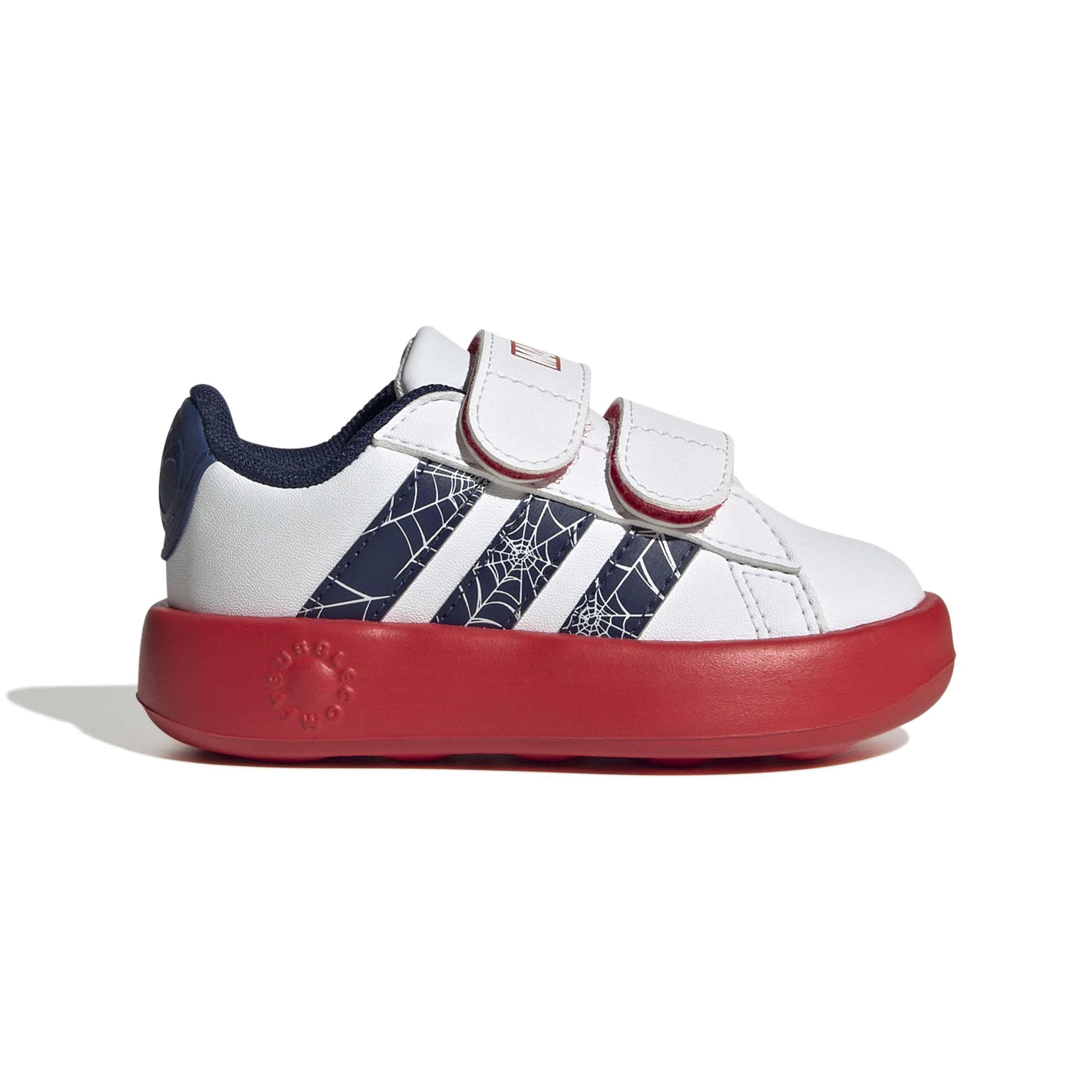 adidas Uniseks - niemowleta Adidas Marvel Spider-Man Grand Court Infants Shoes, ftwr white/dark blue/pure ruby, 25 EU