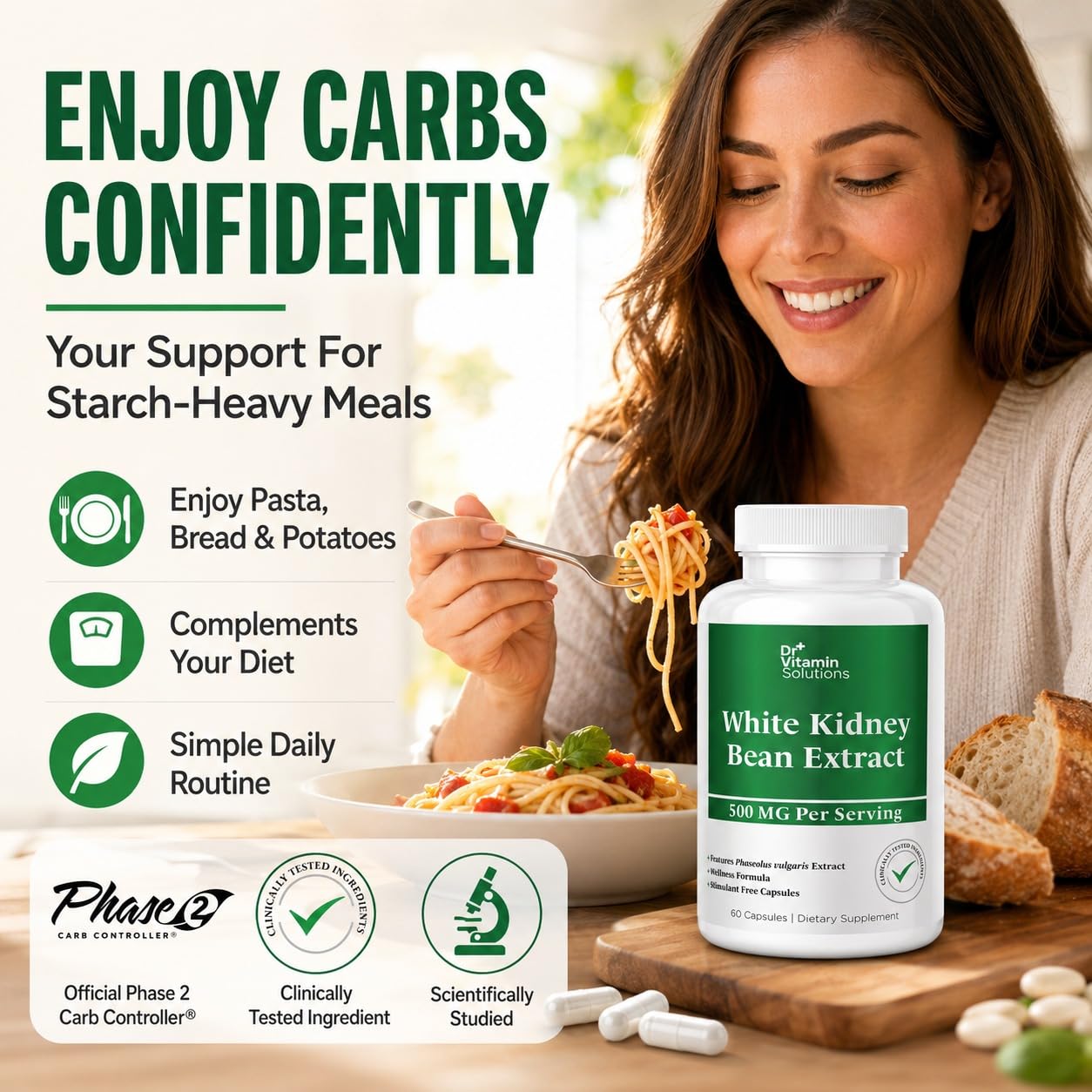 Dr Vitamin White Kidney Bean Extract 500 mg, 60 Vegetable Capsules — Amazon image 3
