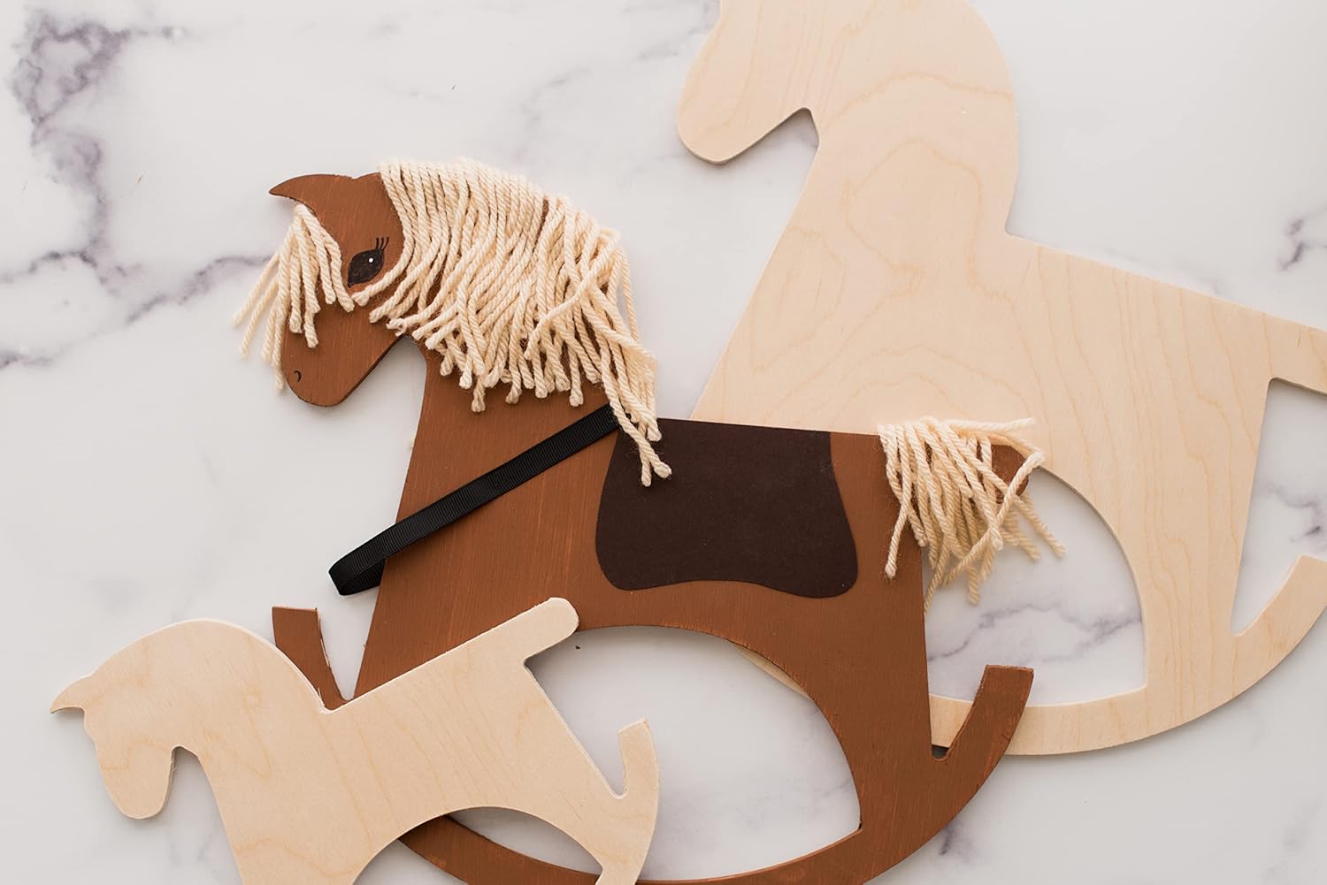 Rocking Horse Wood Cutouts 12-inch, Pack of 1 Unfinished Wood Crafts Blank, Wooden Shapes for Crafts & Party Decor, by Woodpeckers