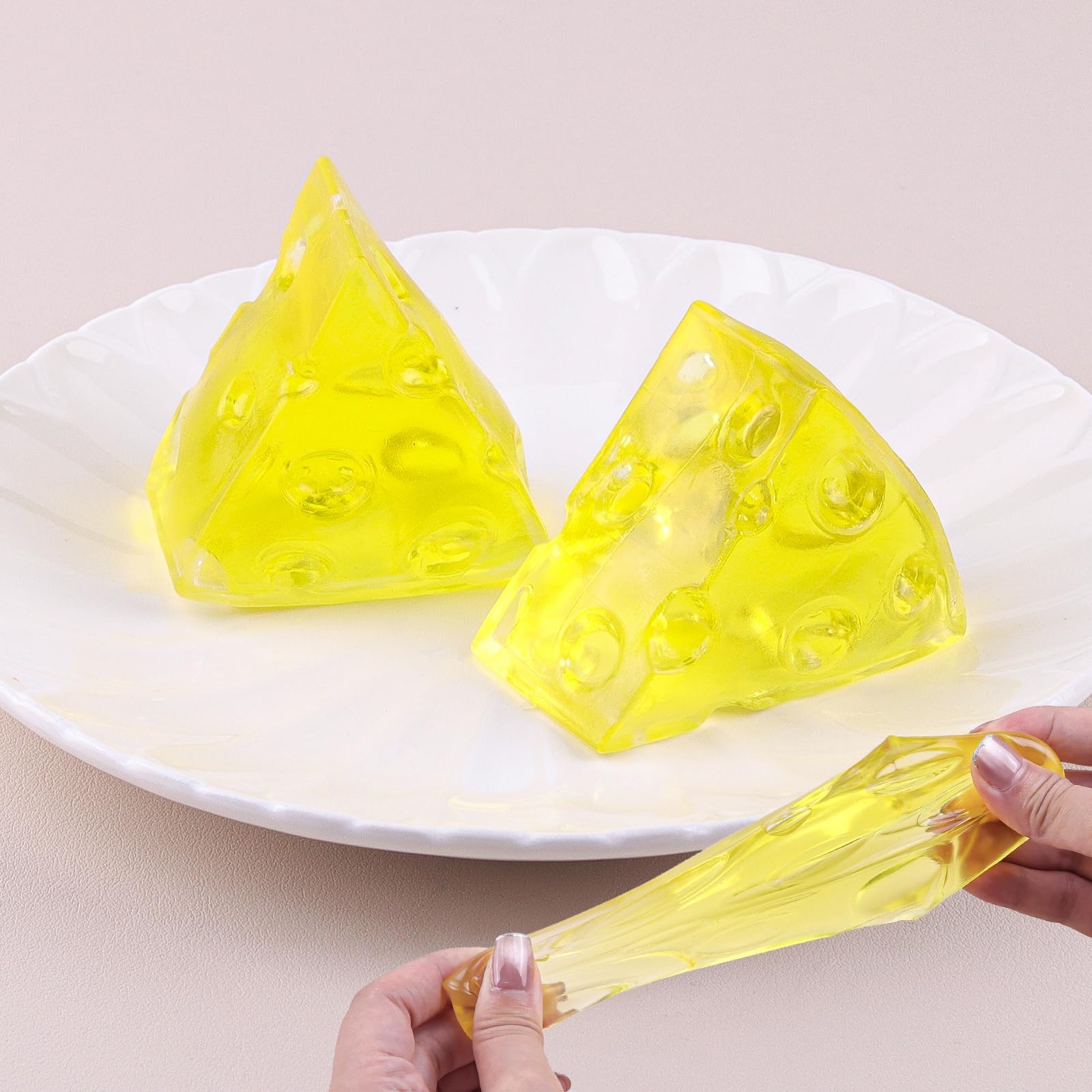 2 szt. Cheese Squishies, super miękka piłka antystresowa o powolnym wzroście, zabawka do wyciskania, uwalnia lęk, fidget, nowość, prezenty urodzinowe, nagrody w klasie, 2 szt