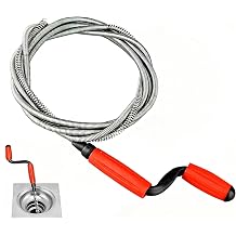 Drain Unblocker Tool,5M Plumbing Snake Drain with Spring Drain Rods | Flexible Snake Plunger Wire Rod Clog Remover for Sewer,Bathroom Drainage,Kitchen Sinks,Toilet