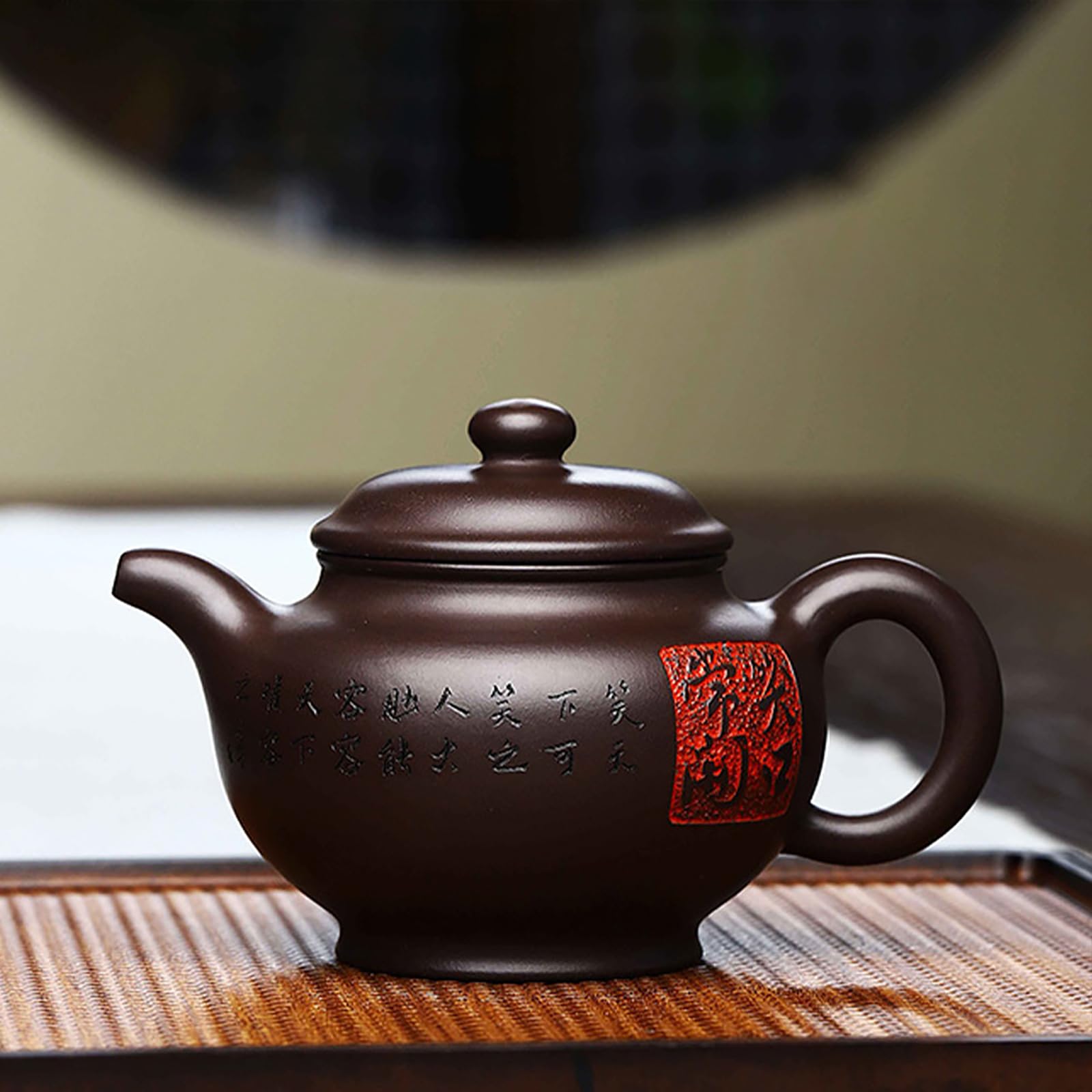 Handmade Zisha Teapot, Chinese Yixing Purple Clay Tea Pot 310cc,Chinese Kungfu Brew Infuser Loose Leaf Tea