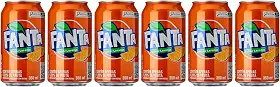 Pack de Fanta Laranja lata 350ml 6 unidades