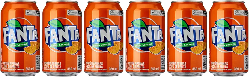Pack de Fanta Laranja lata 350ml 6 unidades