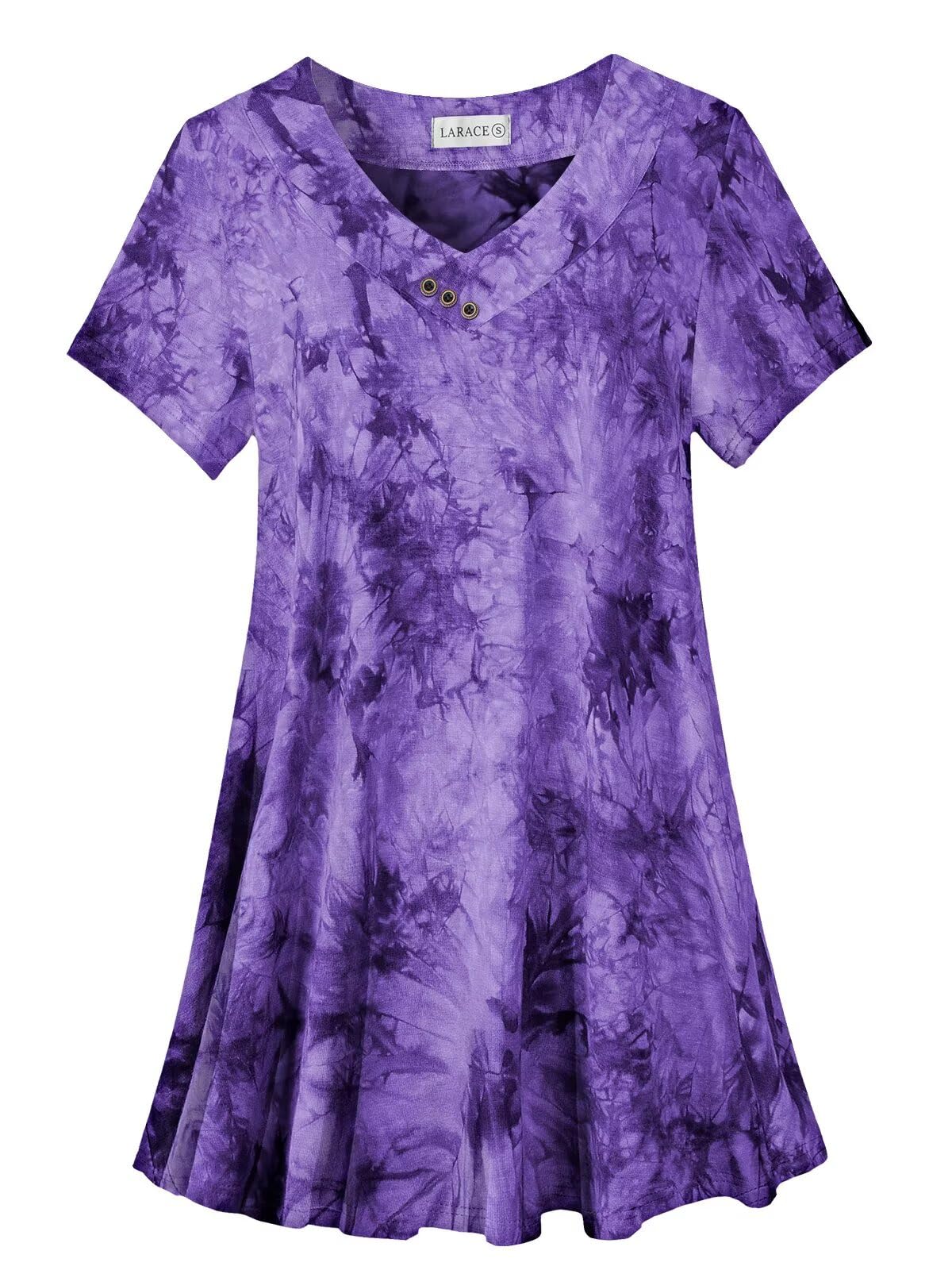 LARACE Plus Size Tops for Womens Button Down Tunics Shirts Summer Blouses