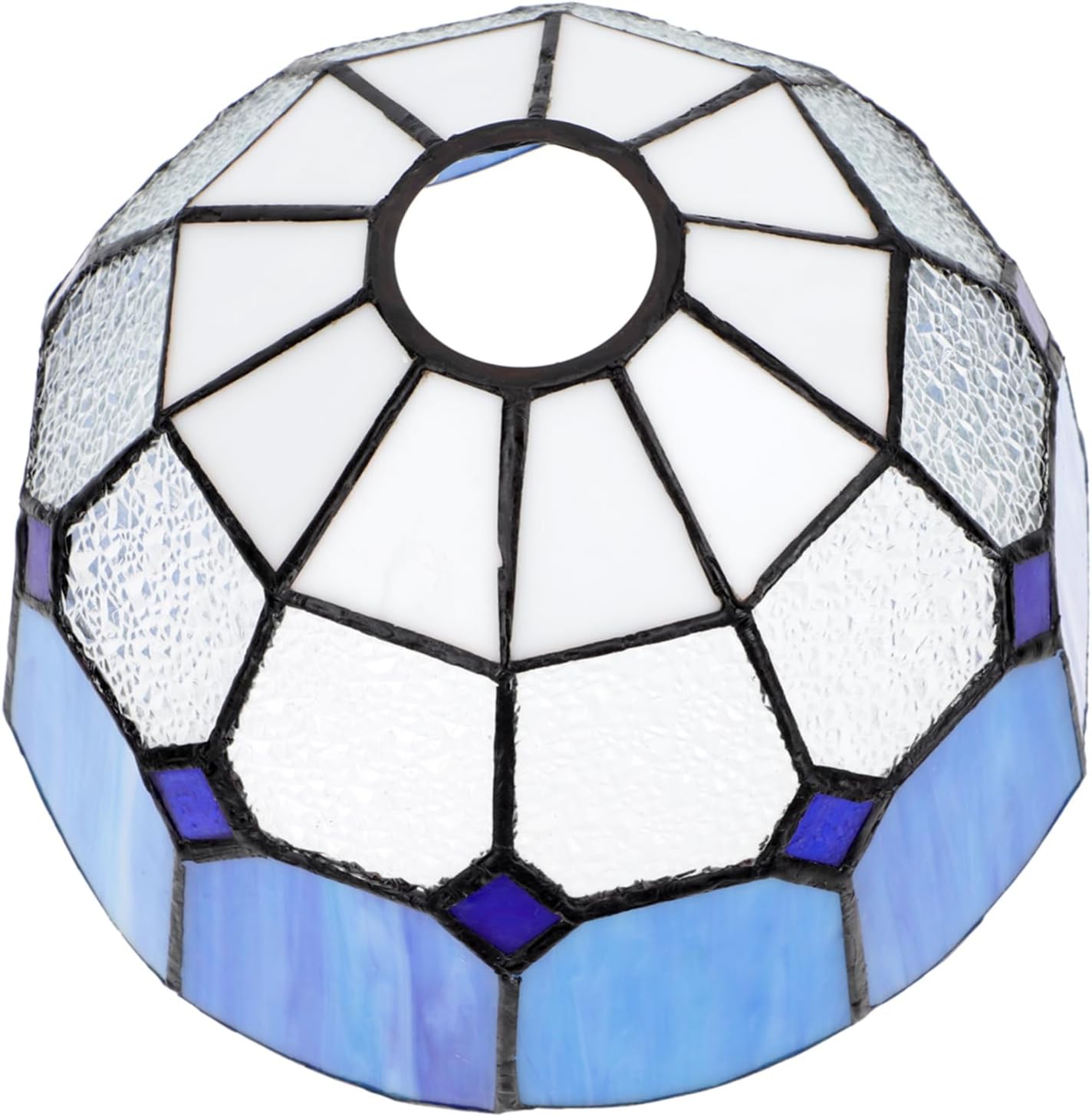 DOITOOL Unique Glass Lamp Shade for Bedroom Living Room Modern Design Light Accessory Use