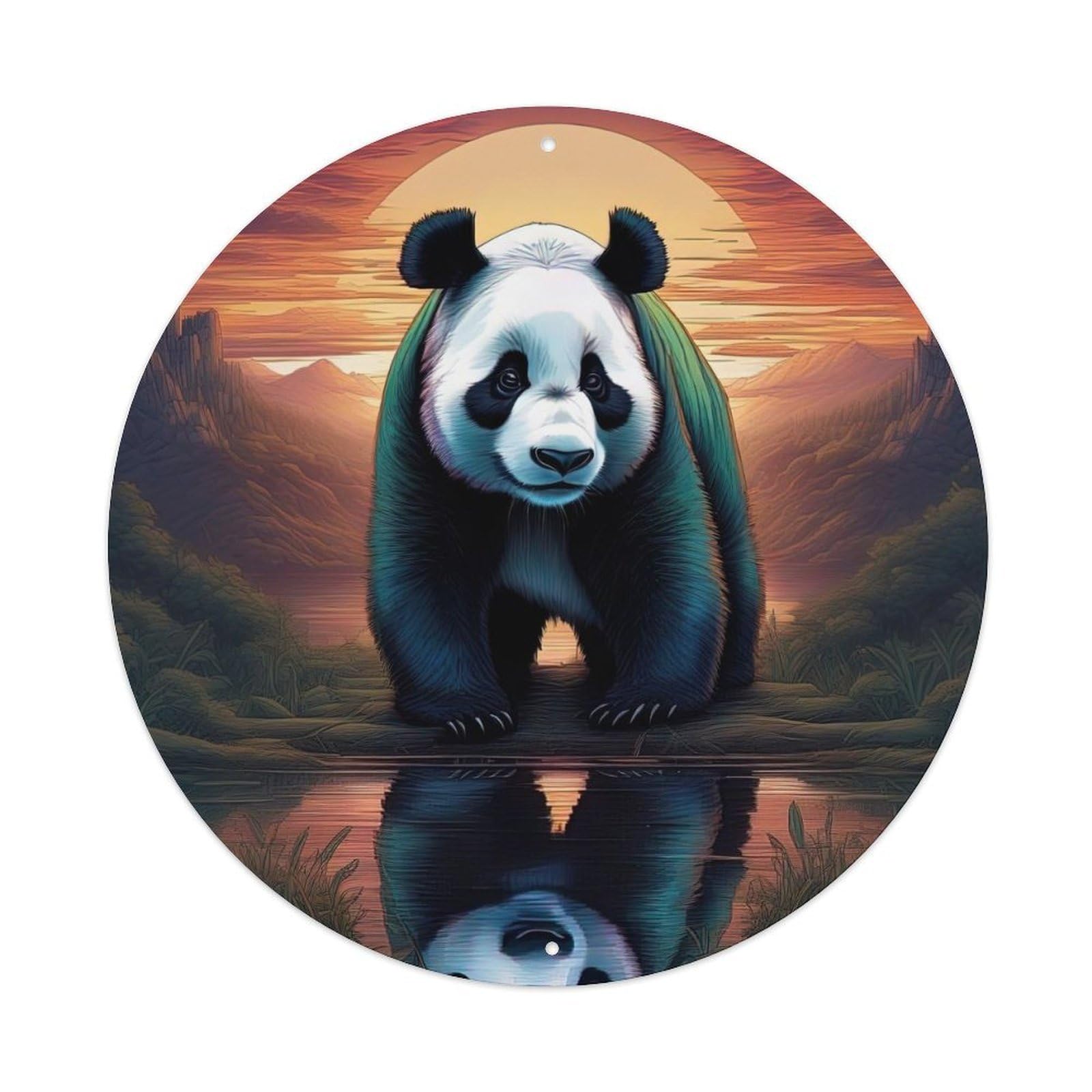 Animal Artwork Giant Panda Metal Tin Sign