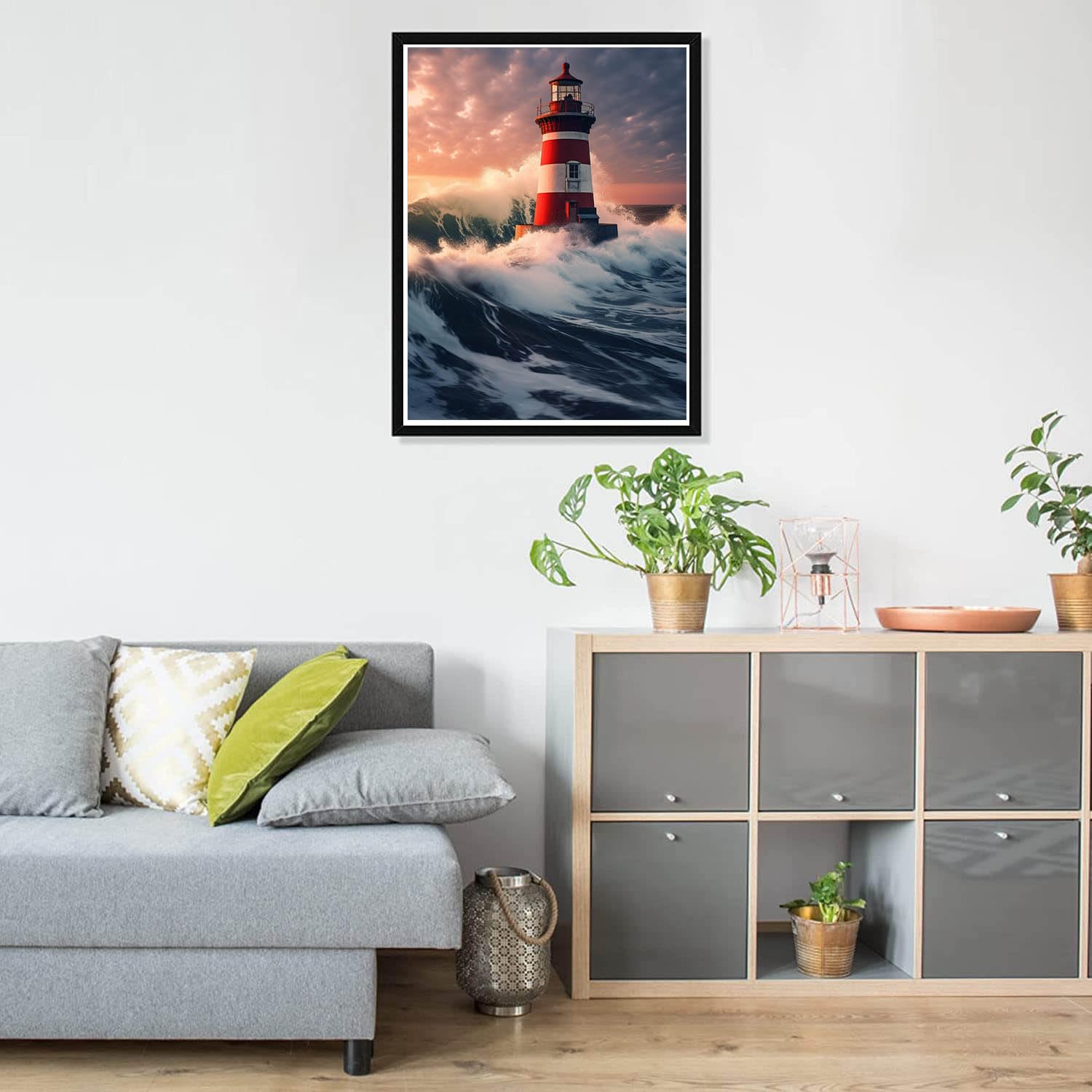 Pavemlo 5D Diamond Painting Kit - Torre Marina, Paesaggio 30x40cm, Completo Di Strass E Tela, Fai-da-te