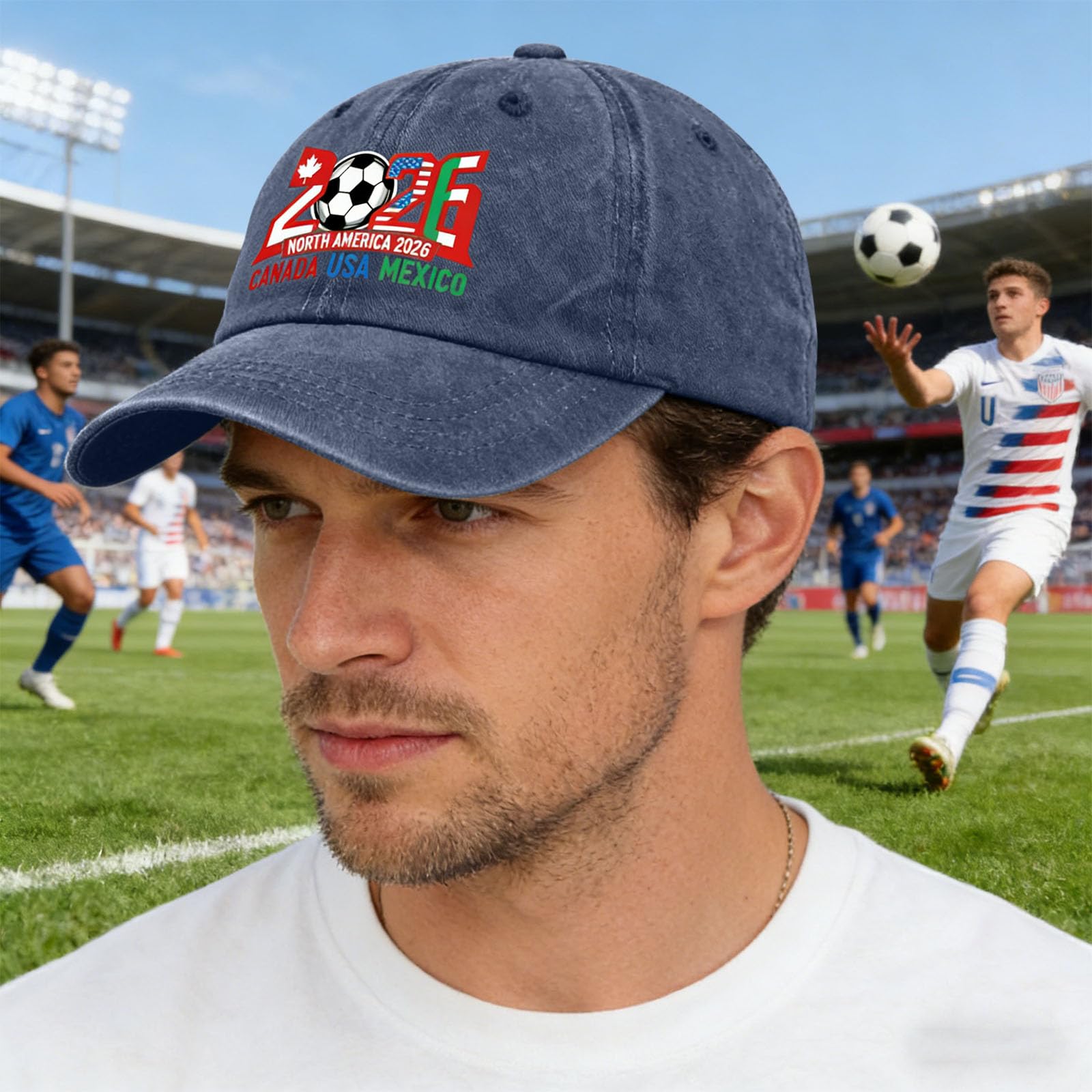 2026 Cup Hat, USA Canada Mexico World Cup Soccer Cap, Host Country Soccer Football Cap, Cotton Baseball Hat for Men Women — view 2