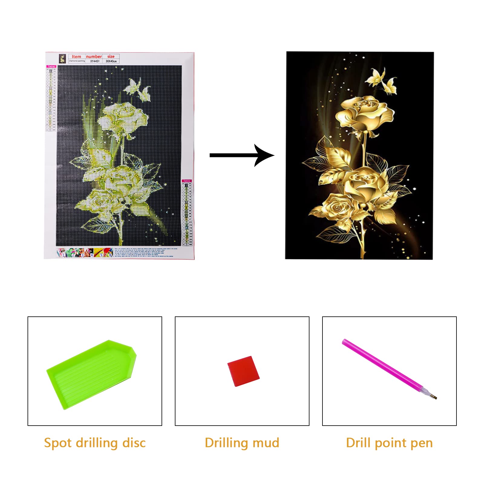 MAXBYE 5D Diamond Painting Art Kit Completo Natale, Ballerina Elegante Pittura Diamante FAI DA TE, Pittura Diamante Strass Ricamo a Punto Croce Painting per Christmas Decorazioni Casa 30x40cm
