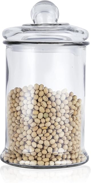 ORNAMI Glass Biscuits Jar with Airtight Lid (3L)