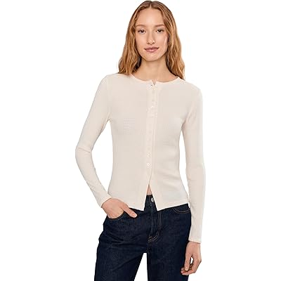 Madewell Joan Crewneck Snitty Waffle antique cream