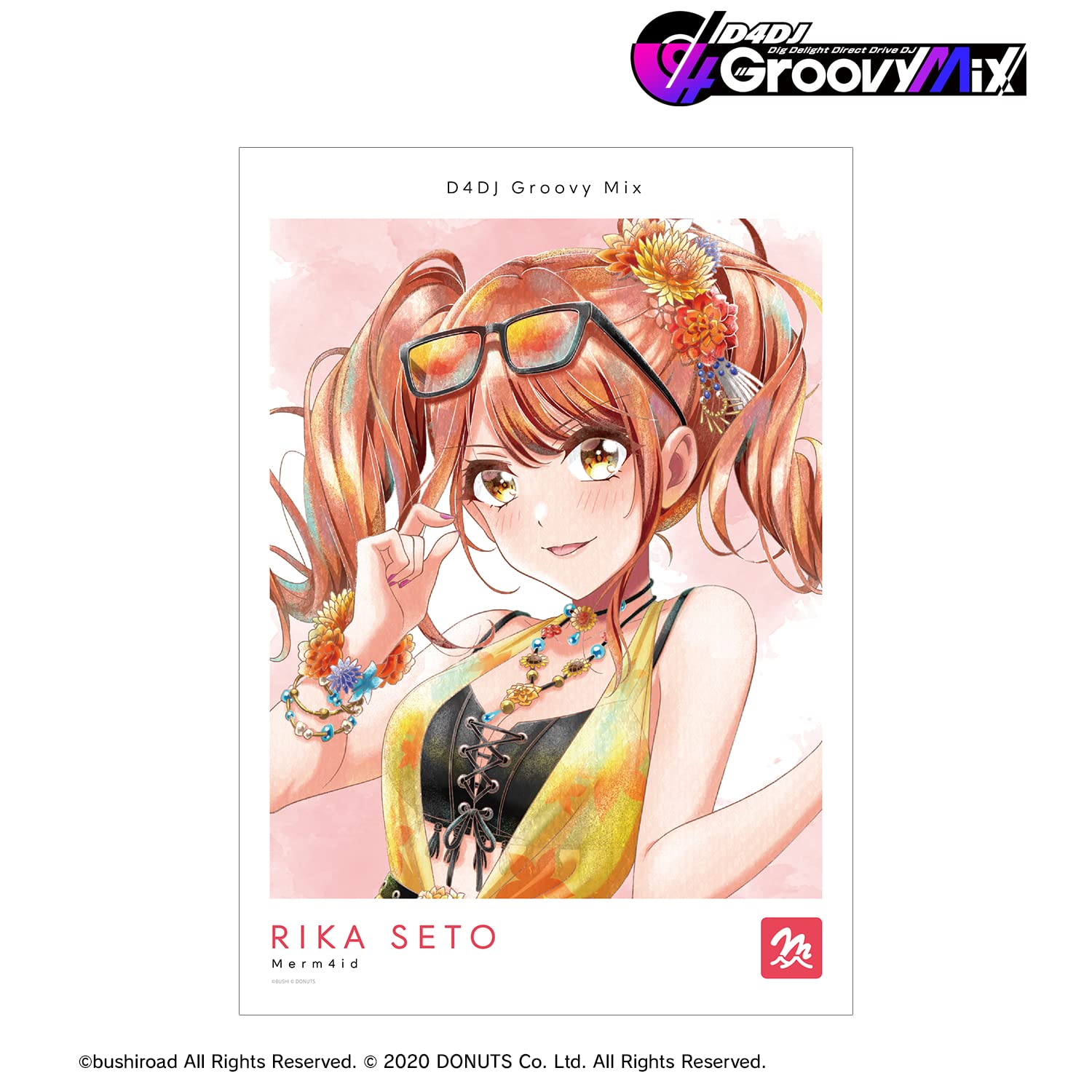 Rika Kamisuna Serenade リトグラフ D4DJ Groovy Mix Seto Rika Ani Art aqua label Vol. 2 A3 Matte