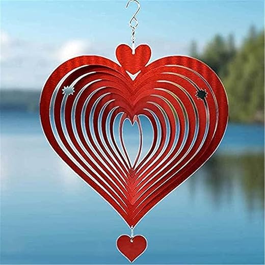 Royalkart Wind Spinner Outdoor Red Heart