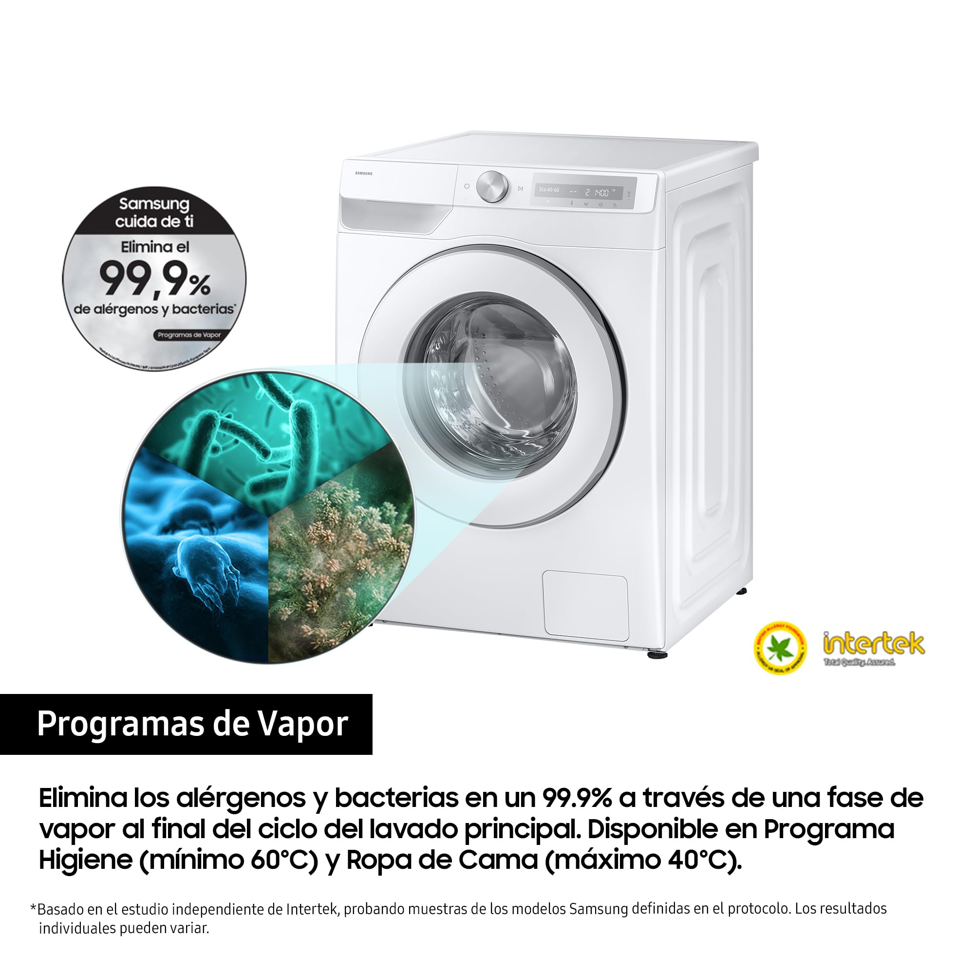 Secadora de condensación Samsung DV80CGC0B0THEC 60 cm 8 kg Blanco con SmartThings e Inteligencia Artificial