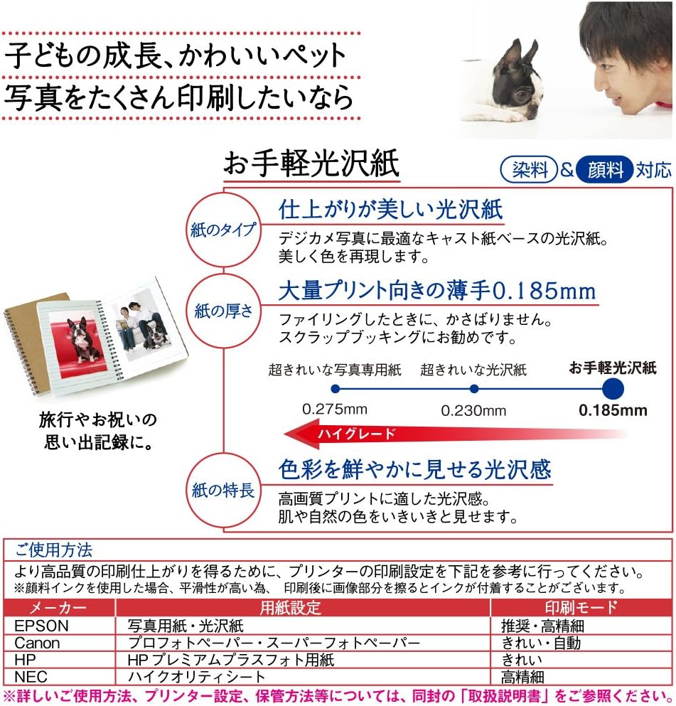 Plus inkjet paper handy glossy paper L 100 sheets-size input IT-100L-GE 46-057