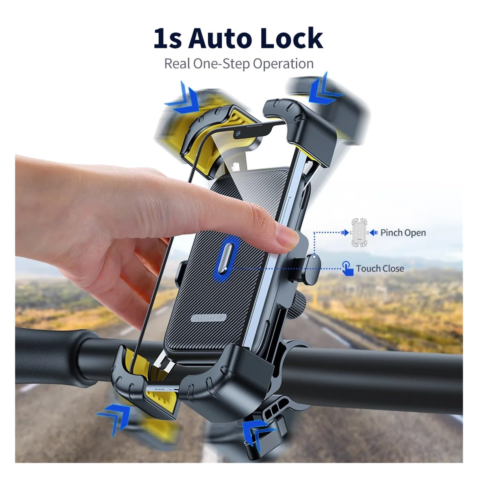 Telephone Moto Rotation Support De Téléphone Pour Moto Vue À 360 ° Support De Téléphone Universel Pour Vélo Téléphone Portable 4,7 À 7,2 Pouces Support Antichoc Avec Clip Porte Téléphone Vélo(S2 Pink)
