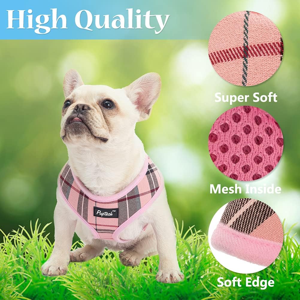 PUPTECK Soft Mesh Dog Harness Pet Puppy Comfort Padded Vest No Pull Harnesses : Pet Supplies