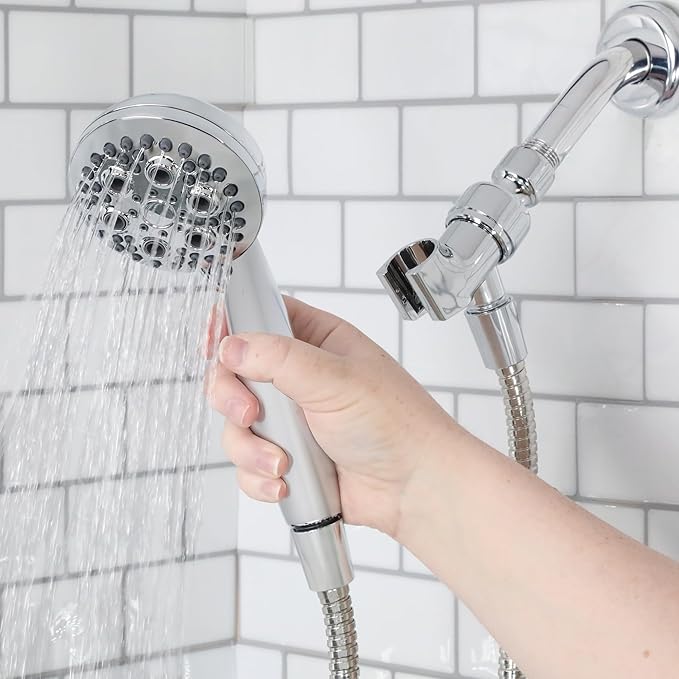 Regadera de Mano Danco Moderna 5 Ajustes Cromo con Manguera 60" miniatura 3