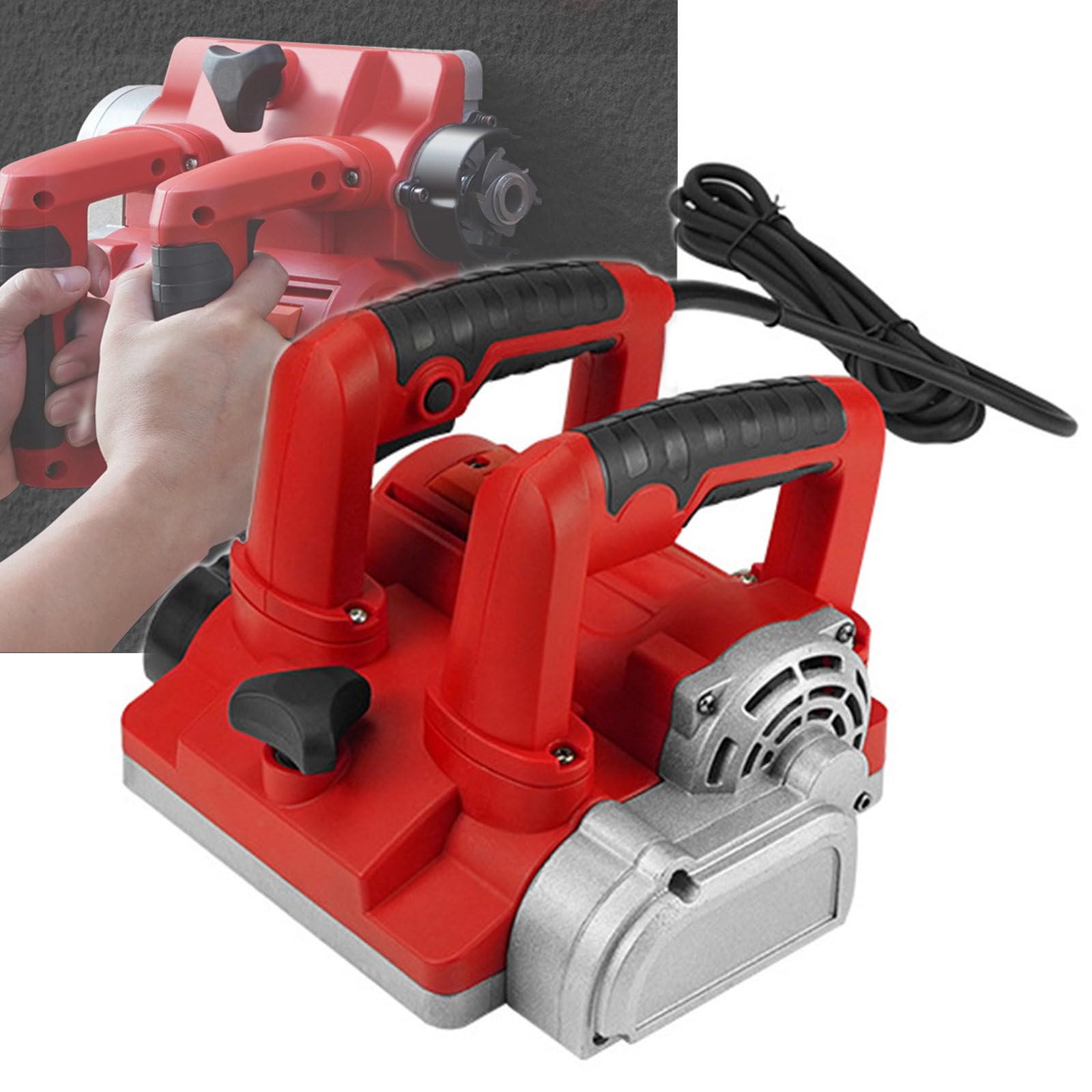 Pialletto elettrico tensione potenza 1600 W, profondità asportazione 1-4 mm, Piallatrice A Parete Elettrica, per Appiattimento del Vecchio Muro 220V