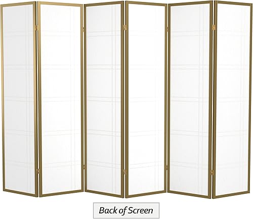 Miniatura 61 de Red Lantern Divisor de habitación con 5 paneles de doble cruz Shoji de 6 pies de alto Marfil,Oro,Gris,https://www.amazon.com/dp/undefined