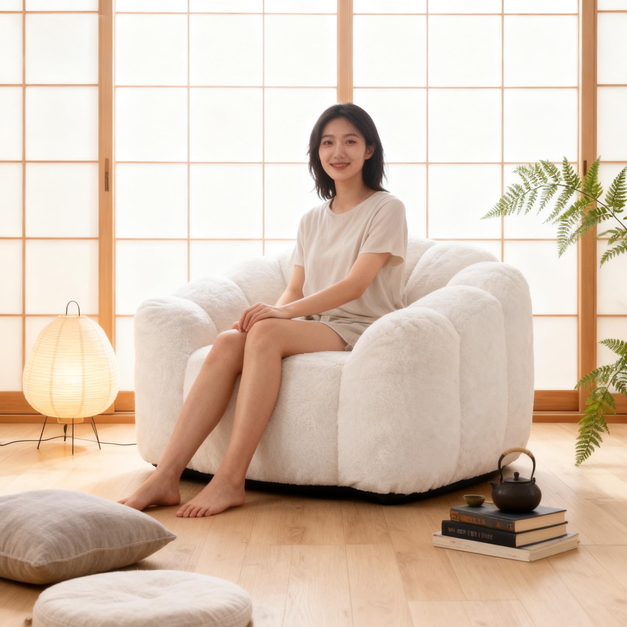 Amazon｜Bogese home ソファ 一人掛け ソファ ふわふわ リラックス