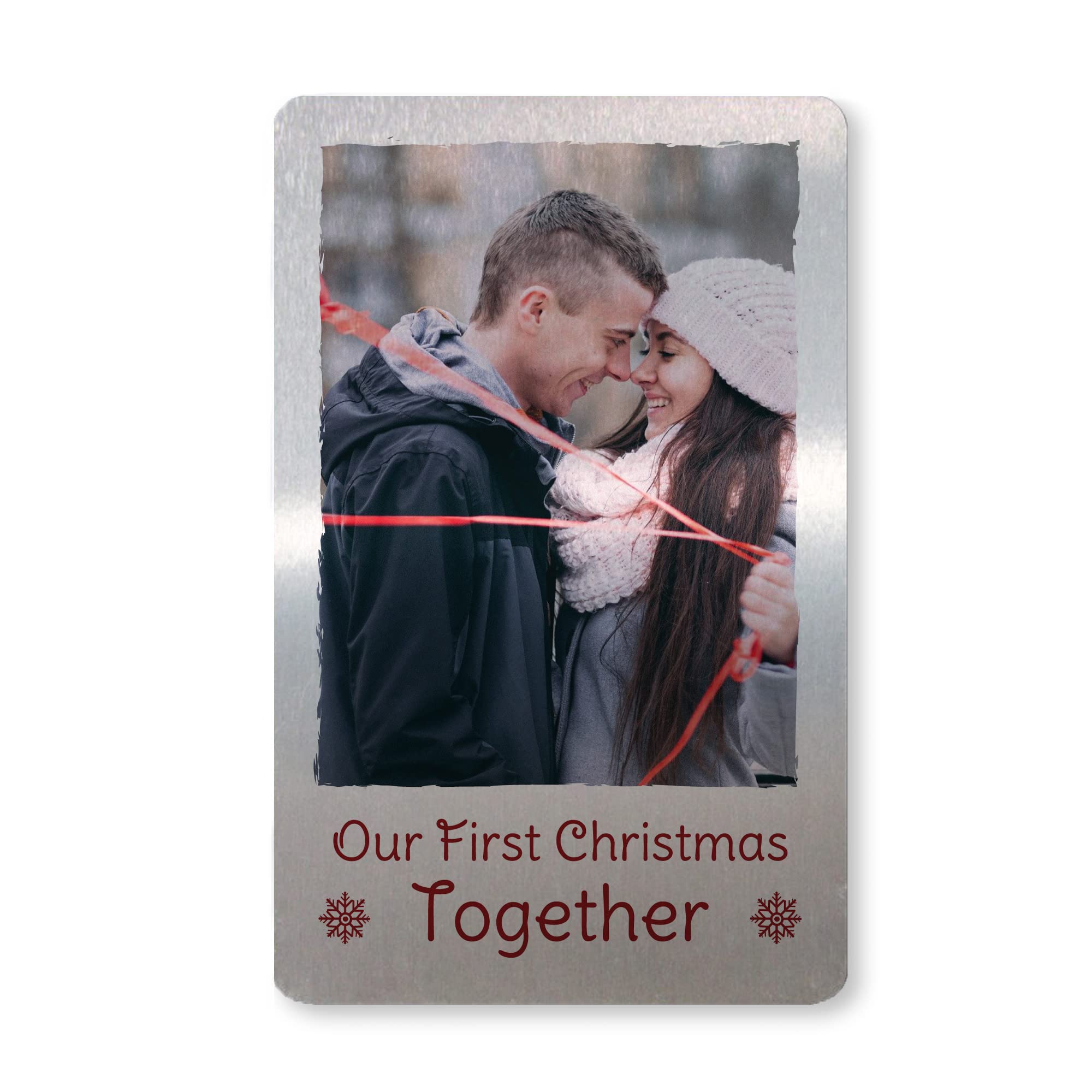 Our First Christmas Together Personalised Metal Card Girlfriend Boyfriend Gift