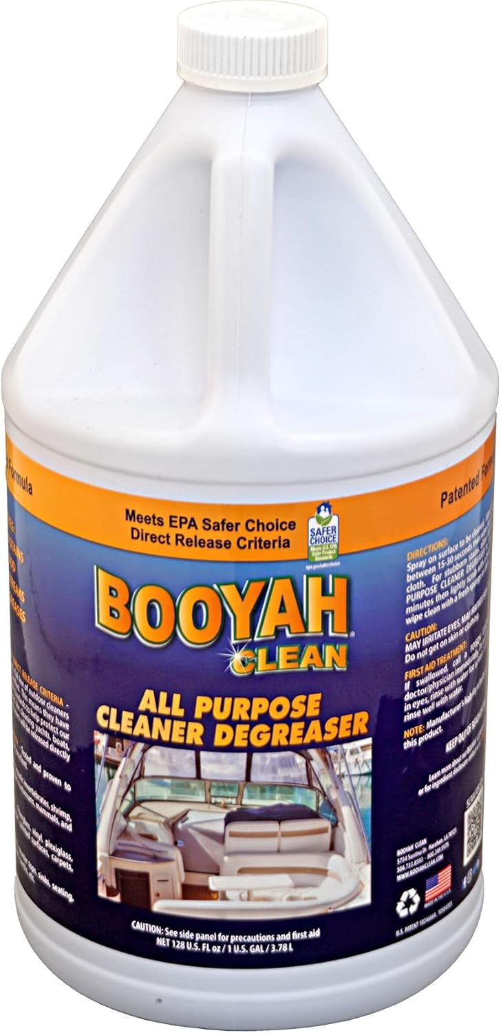 Booyah Clean All Purpose Cleaner Degreaser – Removes Grime, Stains, Fish Blood, Oil, Grease, Black Streaks, and Soot – Meets EPA Safer Choice Direct Release Criteria