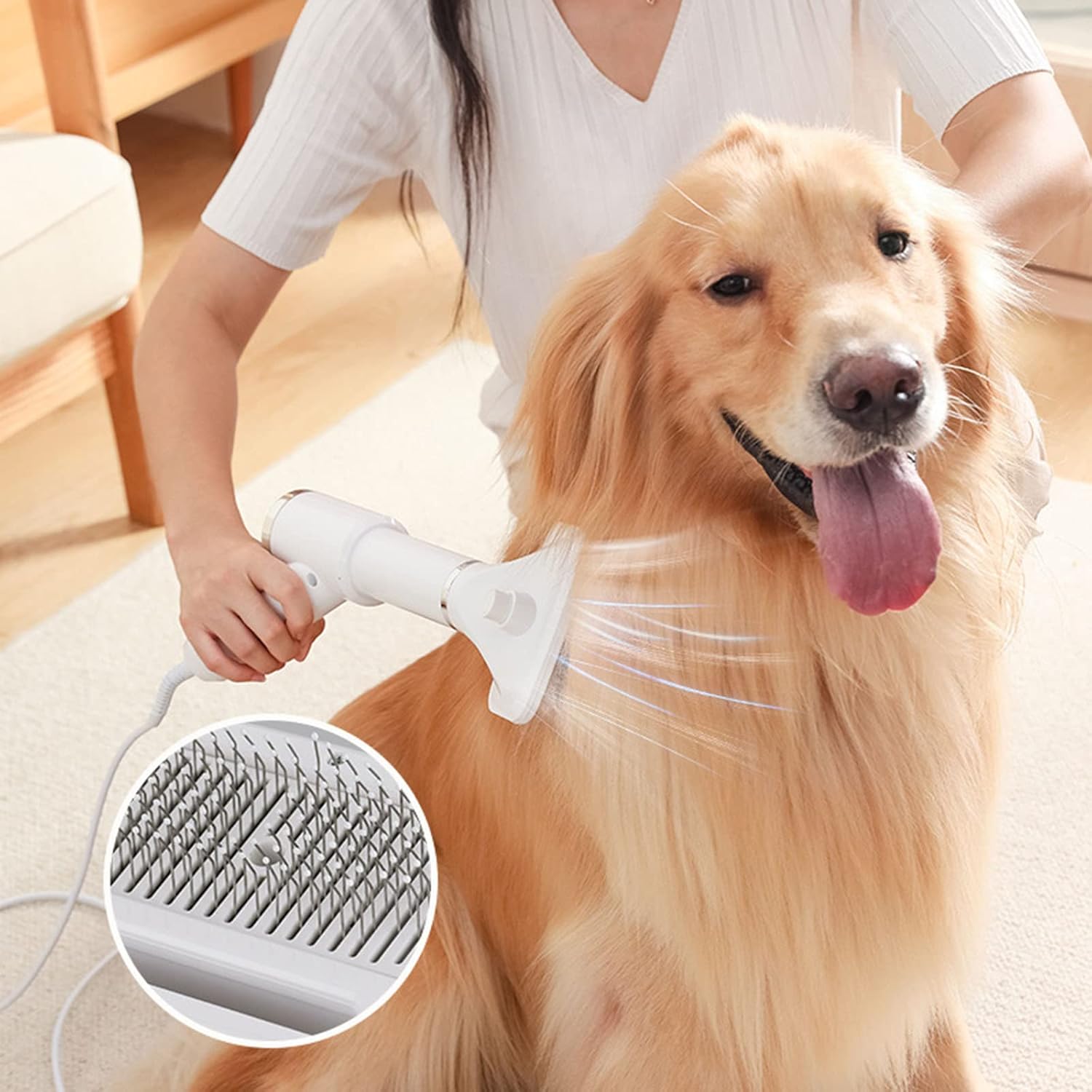 Pet Grooming Hair Dryer Slicker Brush, Pet Brush For Cat