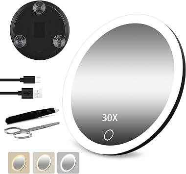 30X Magnifying Mirror with Light,6