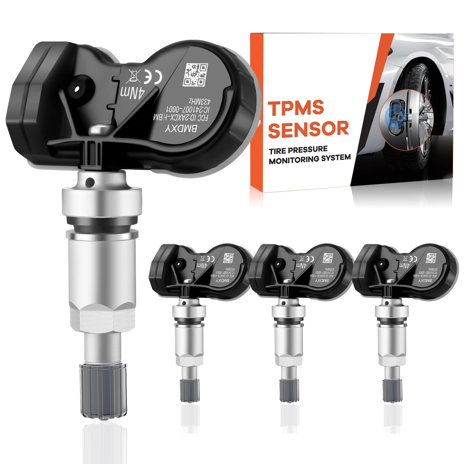 Reifendrucksensor Multiprotokoll TPMS Sensor RDKS kompatibel mit BMW 1 2 3 4 5 6 7 8 er für fast alle Modelle 36236781847 36236779490 36106790054 36106856209, 4 Stück
