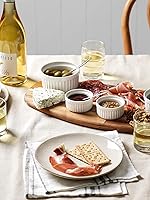 Vista 4 de LE TAUCI Tazas de salsa de 2 onzas, cuencos pequeños para salsa, mini platos de cerámica para soufflé, cuencos de salsa para tablas de charcutería